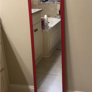 13.38 x 49.38 in pink door mirror